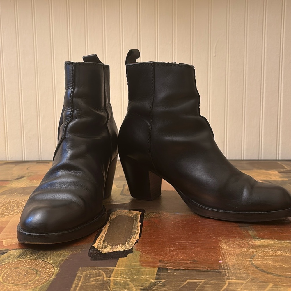 Black Acne ankle boots size 8